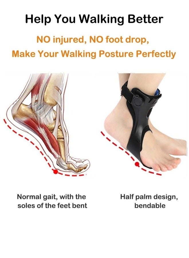 Bukela Foot Drop Orthosis Upgraded Medical Foot Up Ankle Foot Brace Support with Inflatable Airbag for Hemiplegia Stroke Walking Foot Stabilizer Rehabilitation Training Equipment - Image 5